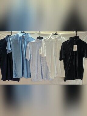 Lot of 5 Collars & Co Men's Size Small Polo Dress Shirts New with Tags
